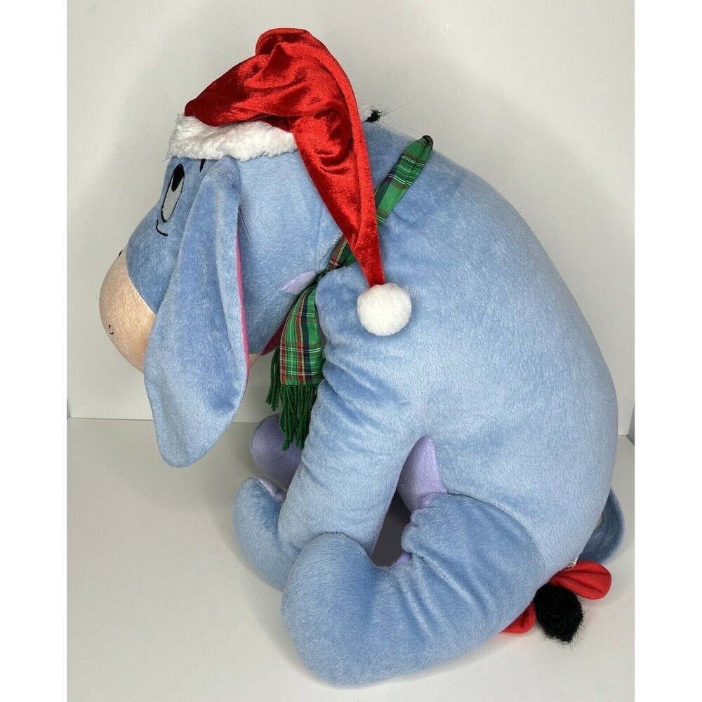 Christmas Door Greeter Santa Hat Eeyore Plush Disney Stuffed Animal LARGE 22" - Picture 4 of 9